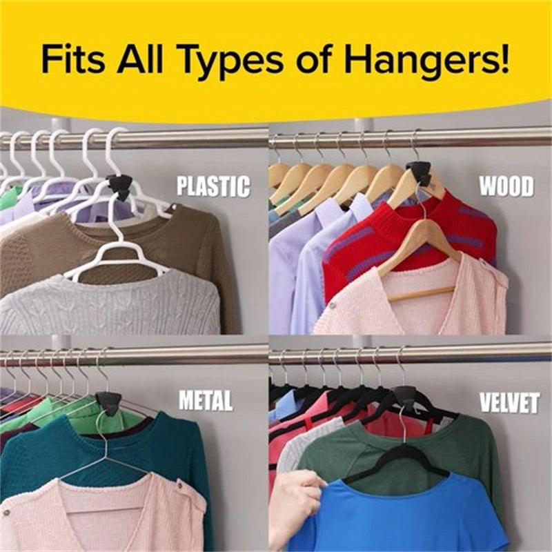 6/12/18pcs Triangles Clothes Hanger Connector Hooks Wardrobe Extender Clips for Clothing Space Saving Cascading Clothes Hangers