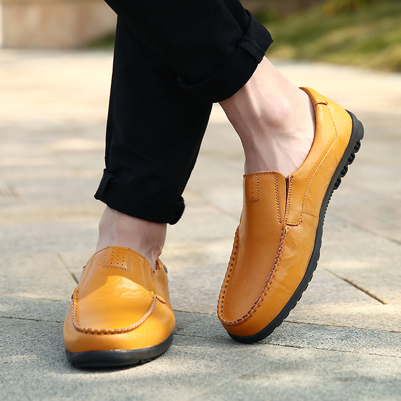 Genuine Leather Men Casual Shoes Luxury Brand Mens Loafers Moccasins 2023 Breathable Slip on Italian Driving Shoes Plus Size 47