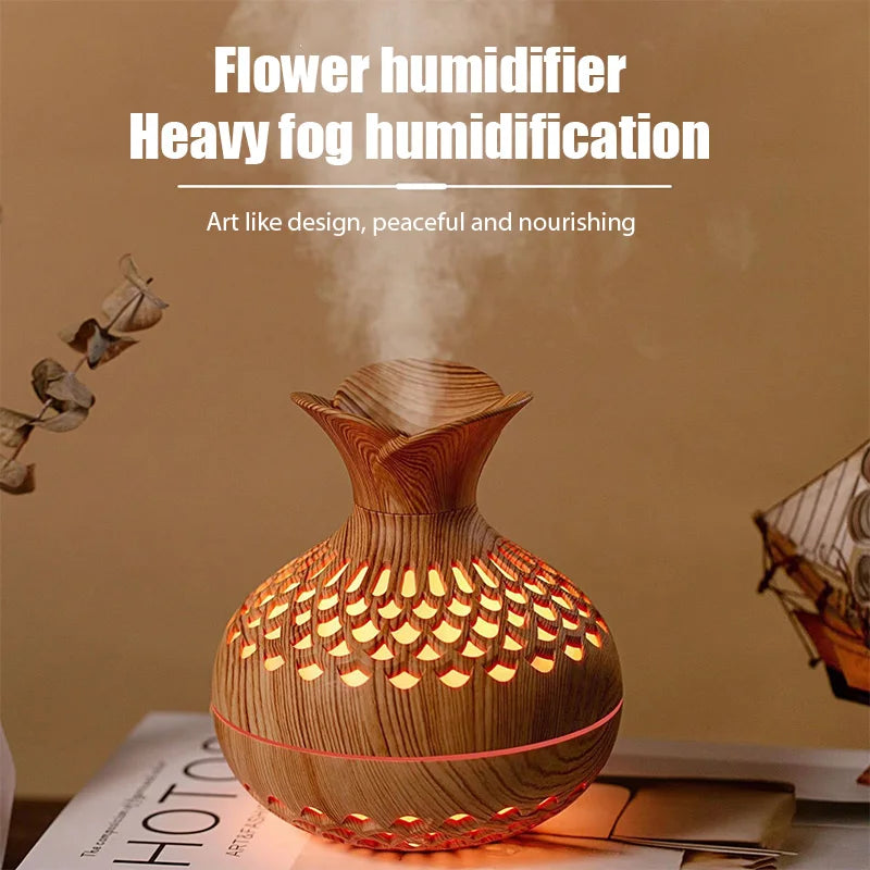 300ml Wood Grain Air Humidifier Essential Oil Aroma Diffuser USB Home Car Office Ultrasonic humidificador Portable Mini Purifier