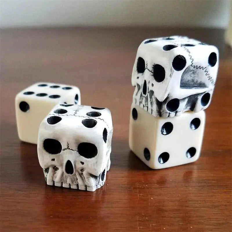 1Pcs Skull Dice 6-Sided Bone Unique Gift Gamer Great For Role Playing Board Game For Halloween