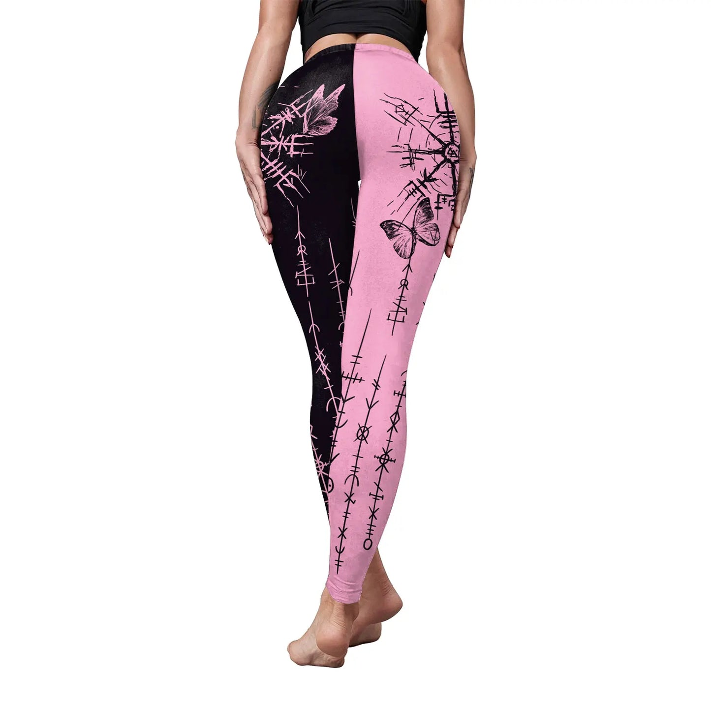 [You're My Secret] Legging for Women 3D Divination Print Goth Style Ankle Pants Sexy Stretch Leggin Sport High Waist Yoga Pants