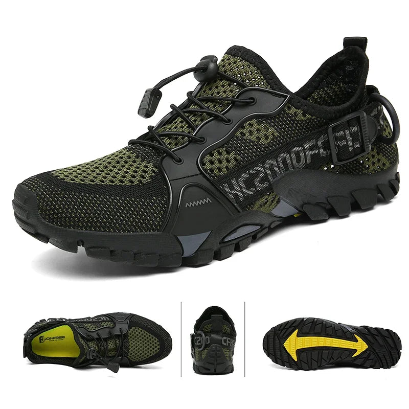 Men's Shoes Summer Breathable Mesh Outdoor Non-slip Light Walking Casual Trekking Sneakers Beach Wading Shoes Unisex Women