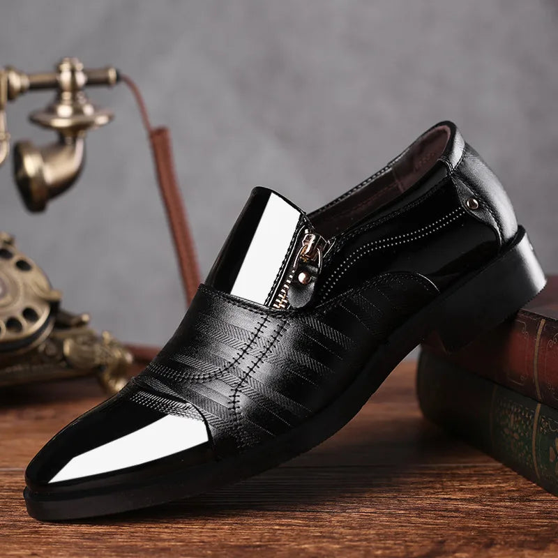 Zapatos Para Hombre Men Social Shoe Luxury Men Dress Leather Shoe Fashion Flat Men Shoe Italian Business Casual Shoes Loafer