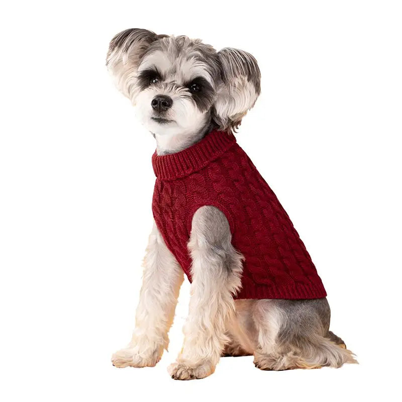 Warm Dog Sweater For Small Medium Dogs Cats Soft Cozy Puppy Clothes Turtleneck Schnauzer Chihuahua Yorkies Coat Pet Costume