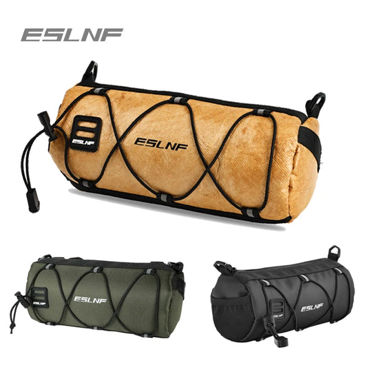 ESLNF Bike Front Tube Bag Waterproof Storage Roll Bag Bicycle Handlebar Basket Pack Portable Large Capacity Cycling Accessory