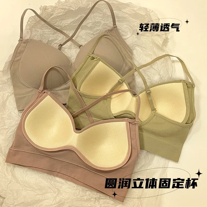 Women Bra for Women One Piece Beauty Back Cropped Top Female Lingerie Sexy Woman's Tube Tops Girls Adjustable Underwear Bralette