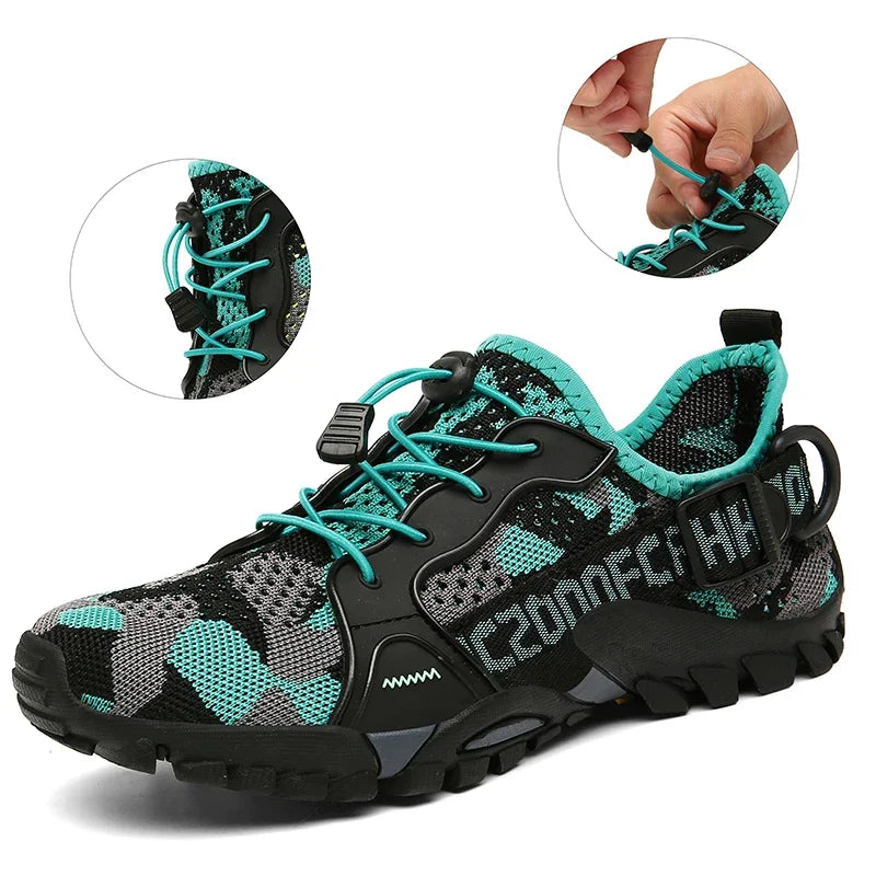 Men's Shoes Summer Breathable Mesh Outdoor Non-slip Light Walking Casual Trekking Sneakers Beach Wading Shoes Unisex Women