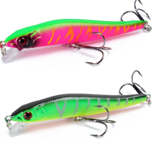 1Pcs Floating Crankbait Minnow Fishing Lures 5.8g 85mm Bass Trolling Pike Plastic Hard Bait Wobbler Swimbaits Pesca Tackle