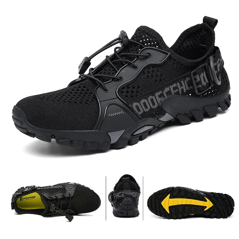 Men's Shoes Summer Breathable Mesh Outdoor Non-slip Light Walking Casual Trekking Sneakers Beach Wading Shoes Unisex Women