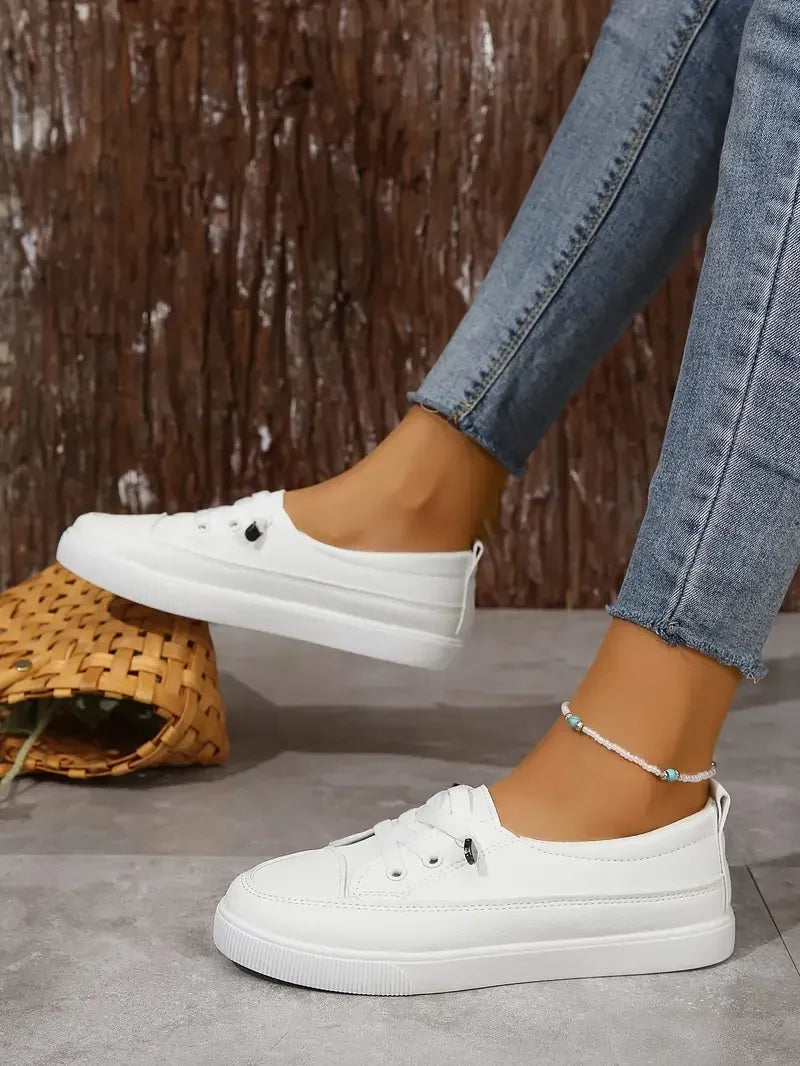 Spring and Summer Fashion New Breathable Round Toe Mouth Casual and Comfortable Flat Walking Shoes Sneakers Zapatos De Mujer