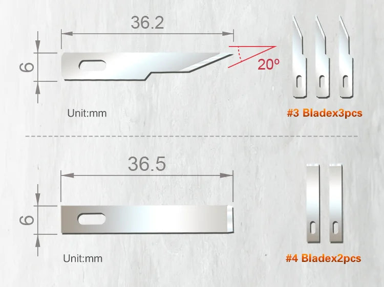 Pro'skit PD-398 handmade art carving knife set 13 blade +1 aluminum alloy handle Model repair scalpel Cutters for phone repair