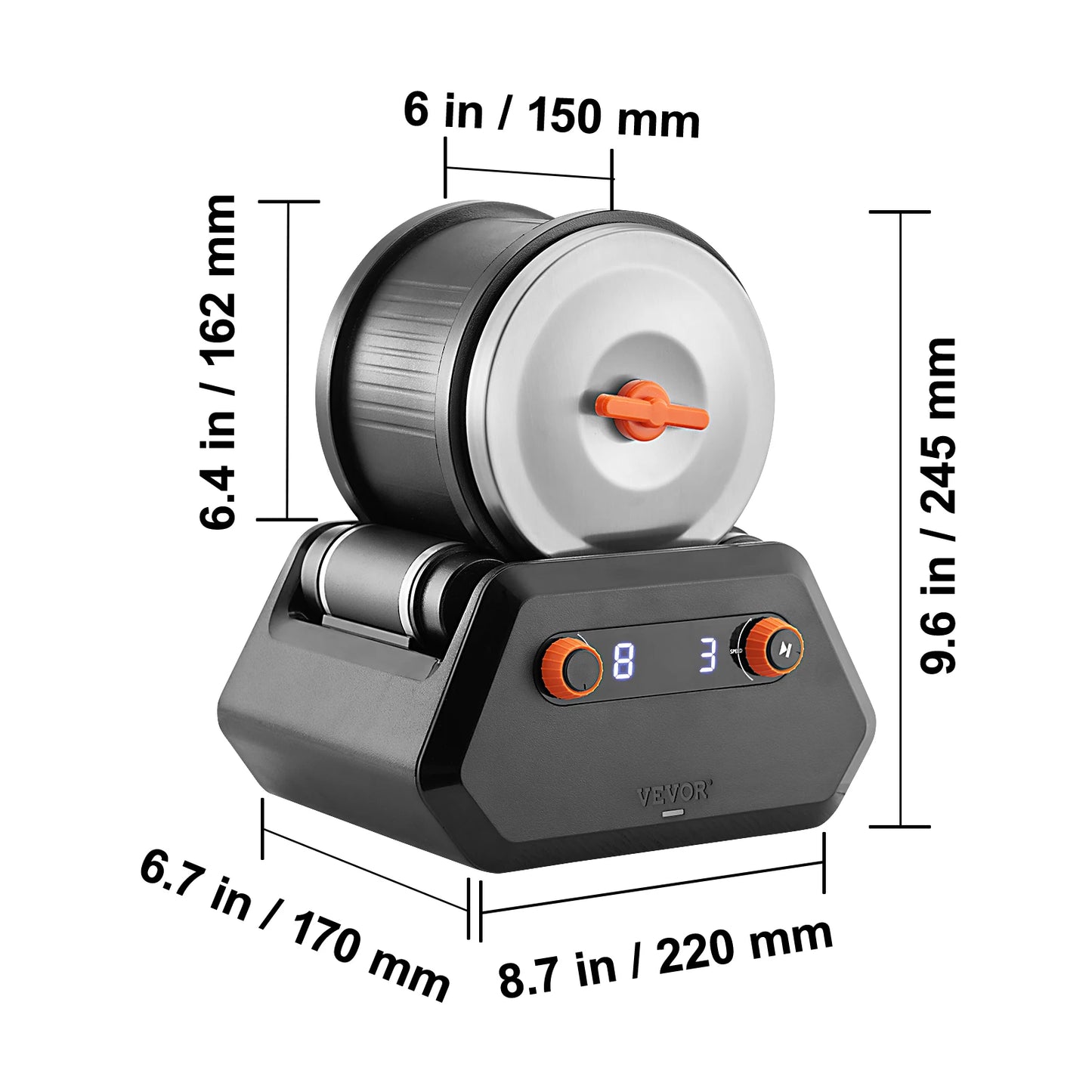 VEVOR Professional Rock Grinder Kit Rock Polisher For Kids And Adults Electronic DIY Rock Tumbler Kit With Polishing  Machine