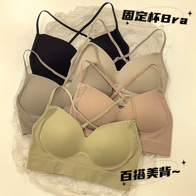 Women Bra for Women One Piece Beauty Back Cropped Top Female Lingerie Sexy Woman's Tube Tops Girls Adjustable Underwear Bralette