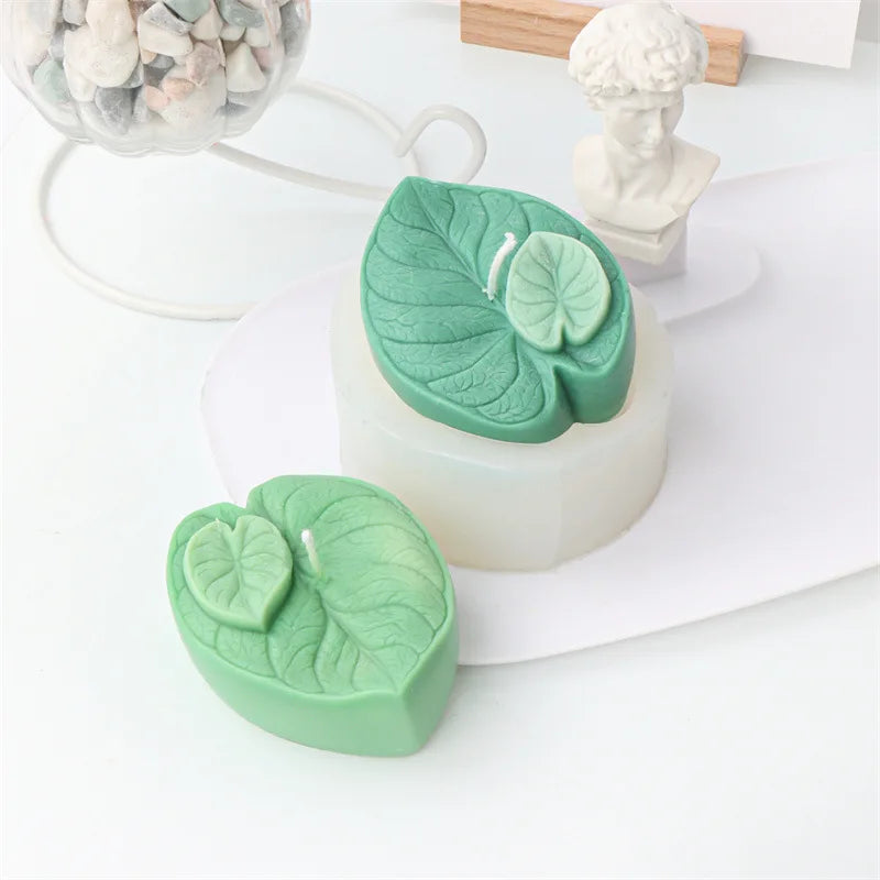 Leaf Shaped Silicone Soap Molds DIY Aromatherapy Candle Plaster Decoration Mold Handmade Soap Making Mould