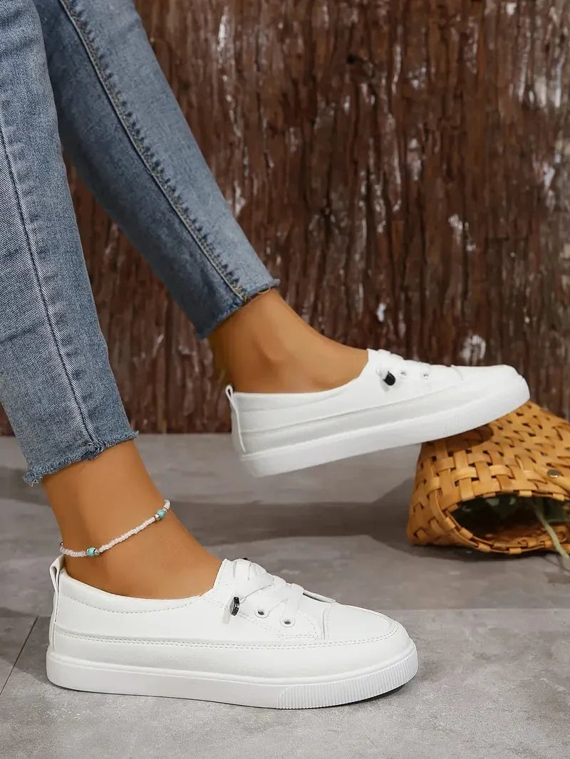 Spring and Summer Fashion New Breathable Round Toe Mouth Casual and Comfortable Flat Walking Shoes Sneakers Zapatos De Mujer