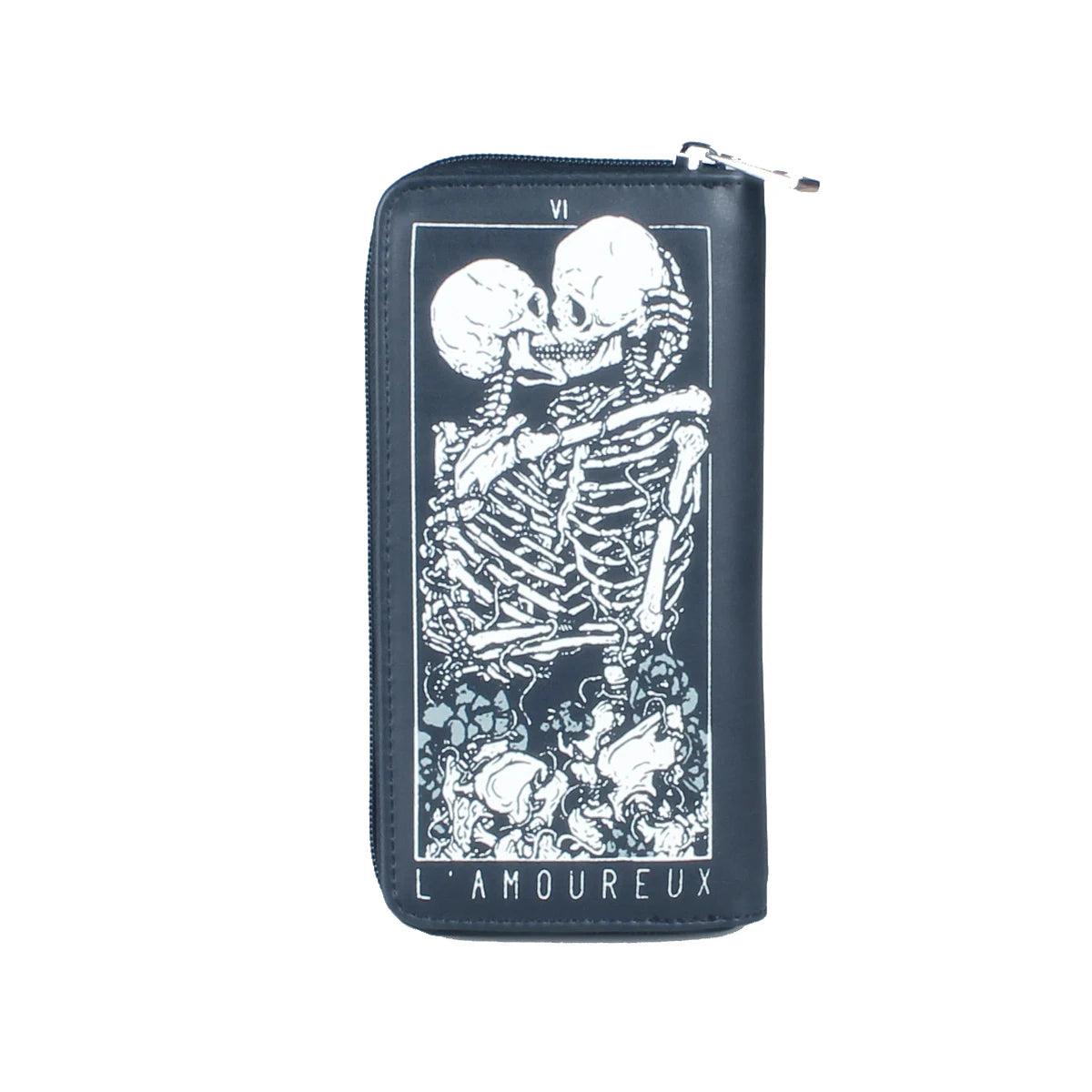 Embrace Kiss Skeleton Women's Zipper Wallet Fashion Women's Change Bag Cardholder A0036