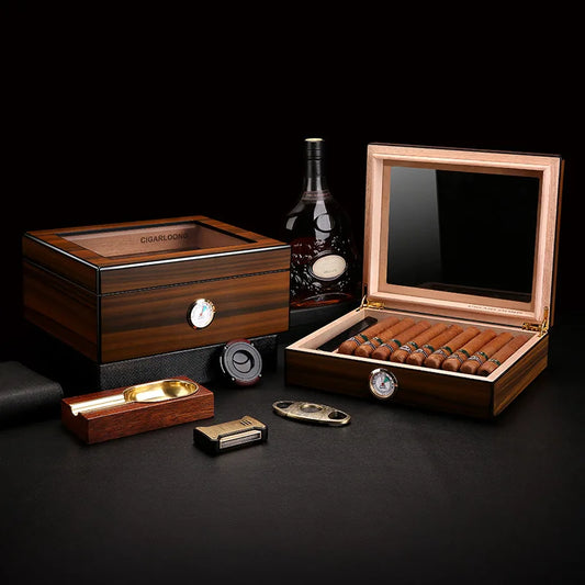 Professional Cases Cigar Humidor for Cigars Box Cigar Travel Humidors Accessories Tenbox Portable Humidifier Lighters Smoking