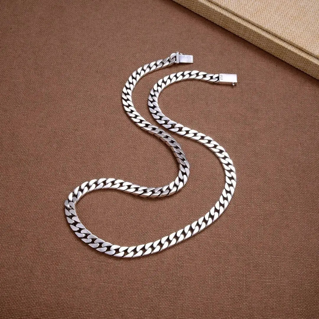 100% S925 Sterling Silver Necklace Bracelet Punk S925 Silver Jewelry Never Fade Carry certificate Men Women Jewelry Gifts