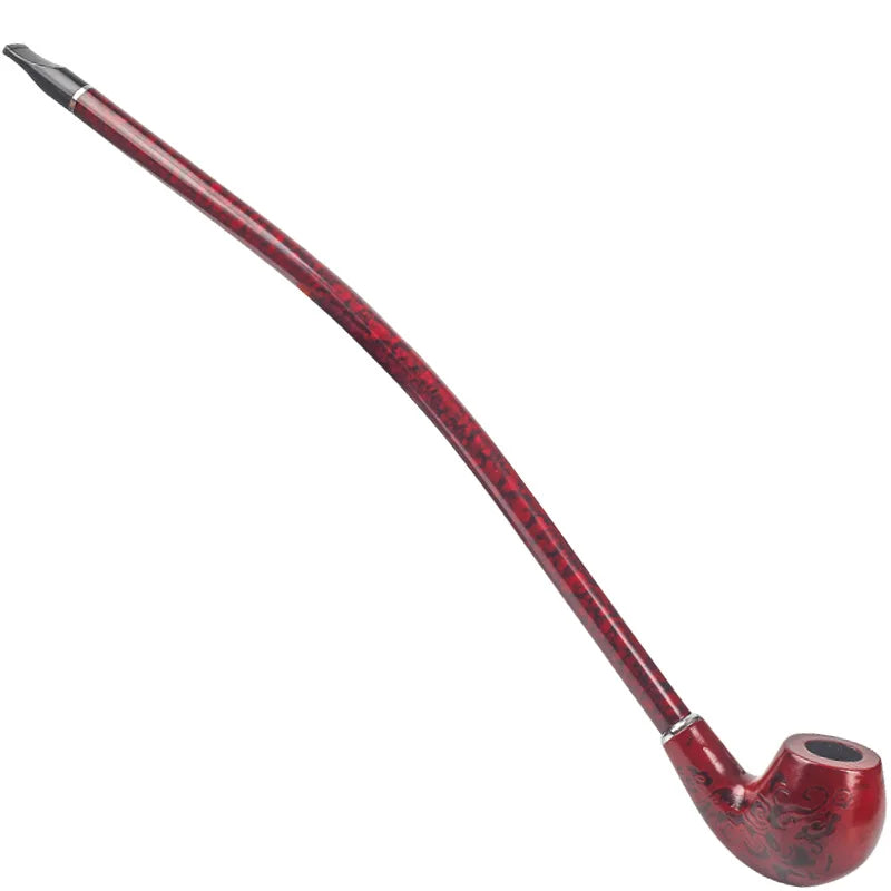 New Long Black Churchwarden Tobacco Pipe Tobacco Smoking Accessories Gadget for Men 40cm With Gift Box H702