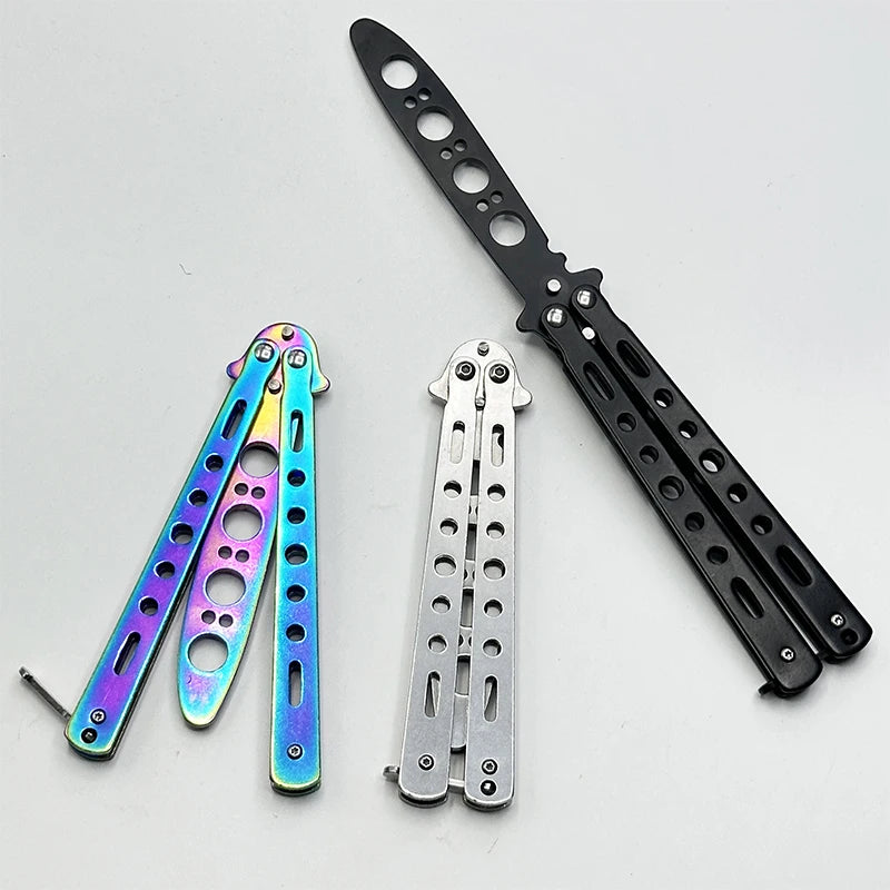 3rd Generation L2 Portable Practice Butterfly Knife GSGO Knives Stainless Steel Folding Knife Outdoor Sports Training Tools