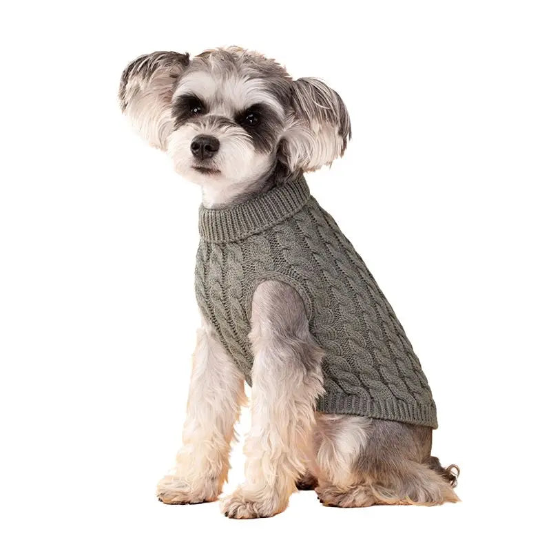 Warm Dog Sweater For Small Medium Dogs Cats Soft Cozy Puppy Clothes Turtleneck Schnauzer Chihuahua Yorkies Coat Pet Costume