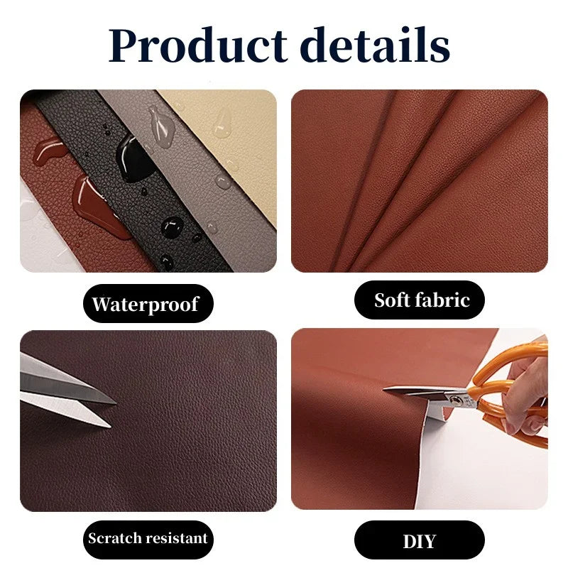 Self Adhesive Leather Stickers Tape for Sofa Repair Patch Furniture Chair Sticker Seat Bag Shoe Bed Fix PVC Artificial Leather