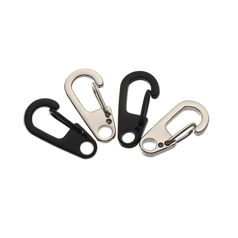 10/50Pcs Carabiner D-Ring Key Chain Spring Clips Mini Aluminium Alloy Hang Buckle Survival EDC Gear Outdoor Camping Keyring Tool