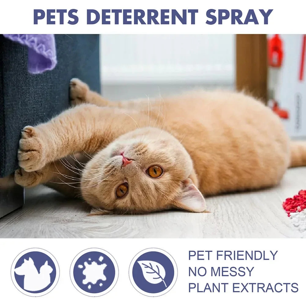 Cat Scratch Deterrent Spray Natural Scratching Training Aid Spray No Stimulation Orange Fragrance Sofa Furniture Protectors