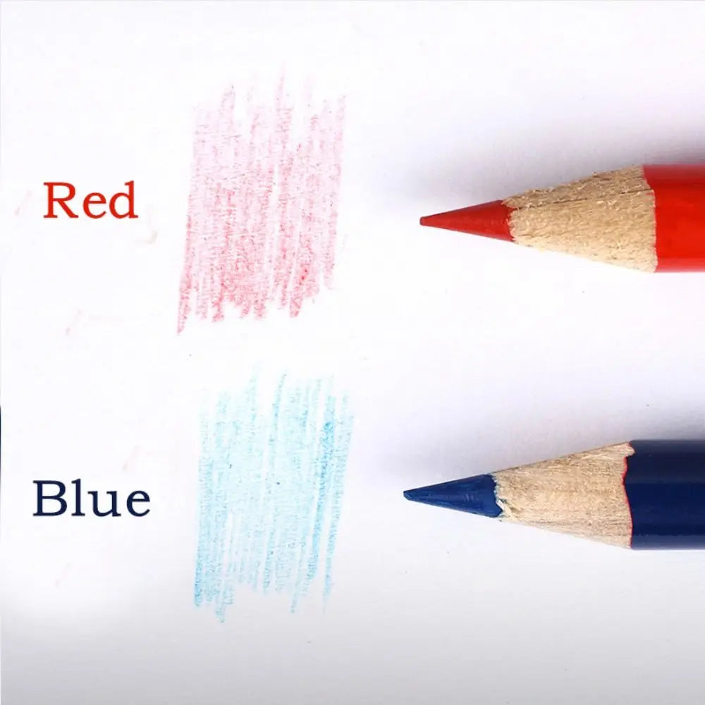 10pcs Carpenter Pencils Woodworking Pencil With Scale Black Lead DIY Builder Joiners Tool Blue Red Lead Stationery Marker Pencil