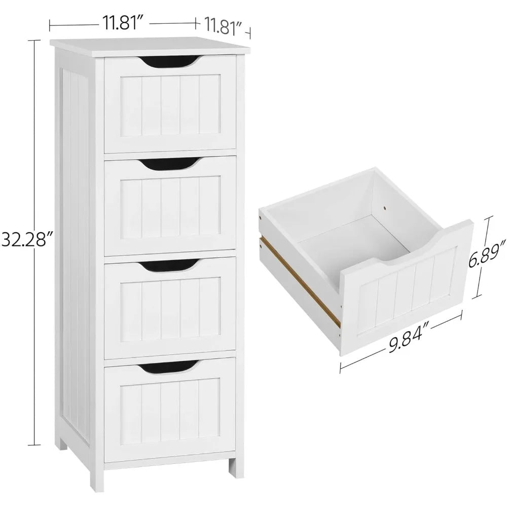 Bathroom Floor Cabinet, Wooden Side Storage Organizer,Standing Cabinet for Bathroom/Hallway/Living Room