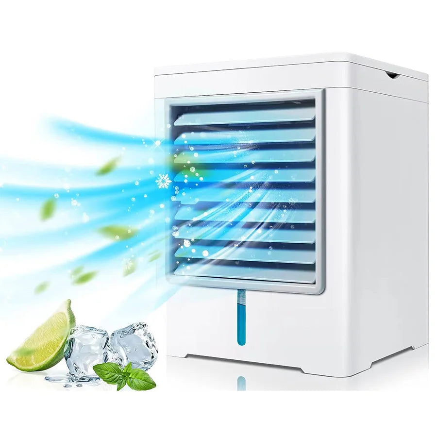 Portable USB Personal Mini Air Conditioner, with 3-speed, Evaporative Air Cooler with Touch Screen, Portable AC Desktop Fan