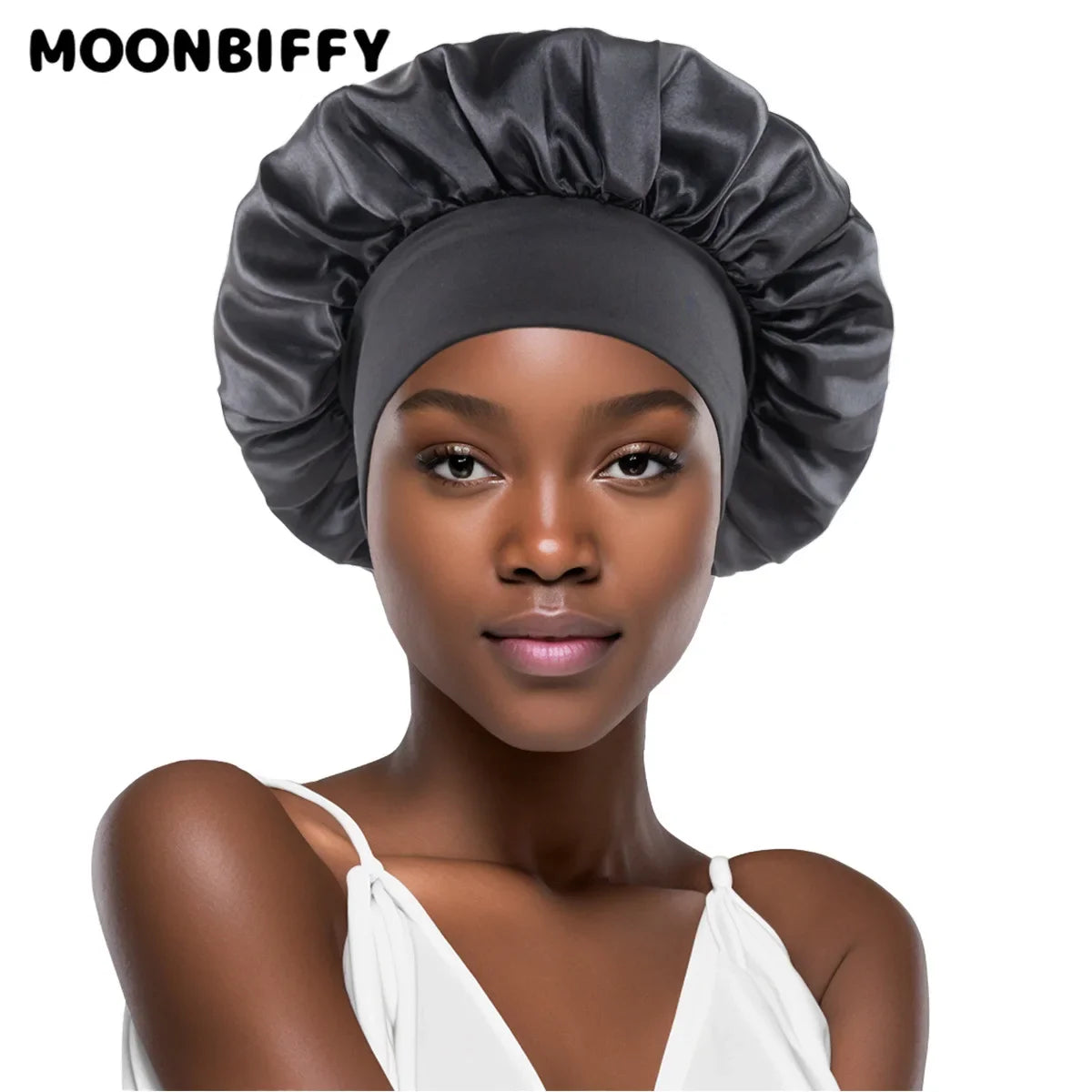 Unisex Head Wrap Elastic Band Cap For Brimmed Night Hat Bath Cap Extra Large Satin Silky Bonnet Sleep with Premium Elastic Band