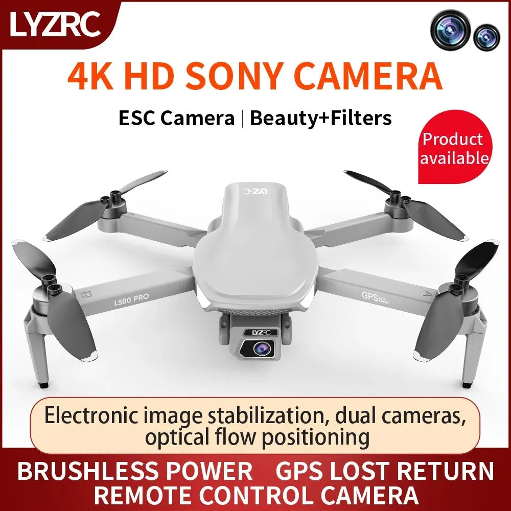 L500 PRO GPS Drone 4K Profesional HD Dual Camera Dron 5G WIFI FPV RC Quadcopter Toys Gifts