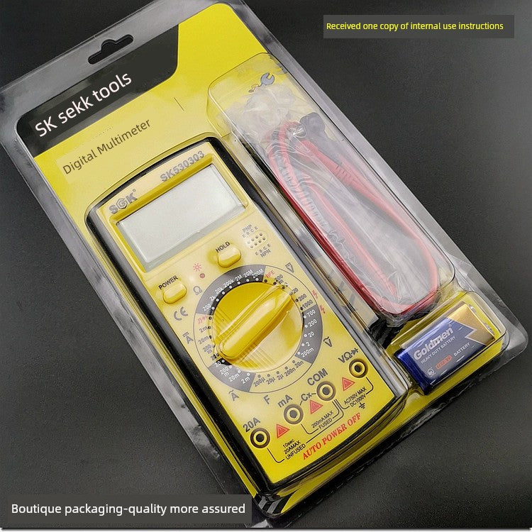 Current Digital Display Multimeter Shike Electric Appliance Home Appliance Maintenance Student Household Hydropower Project Anti-Burn Digital Multimeter