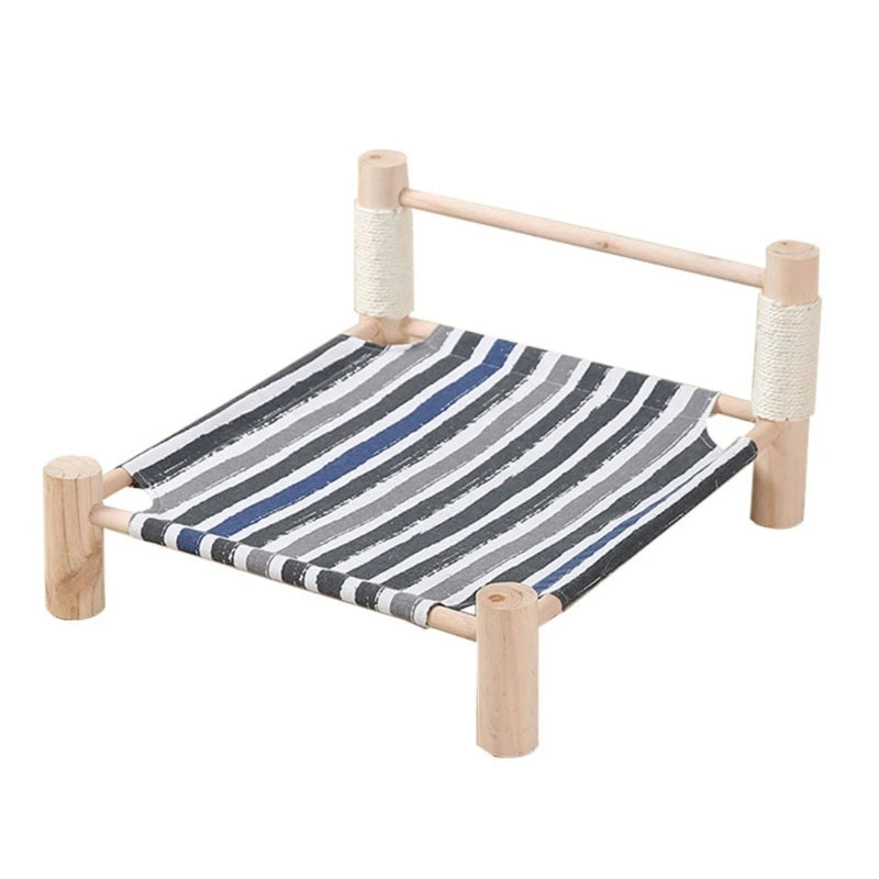 Elevated Cat Bed Replacement Mat Kitten House Wood Bed Cloth Summer Cooling Sleeping Bed Hammock Bed Breathable Cloth