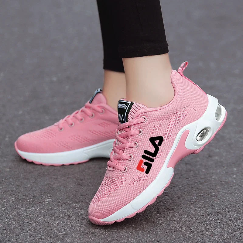 New Running Shoes Ladies Breathable Sneakers Summer Light Mesh Air Cushion Women's Sports Shoes Outdoor Lace Up Training Shoes