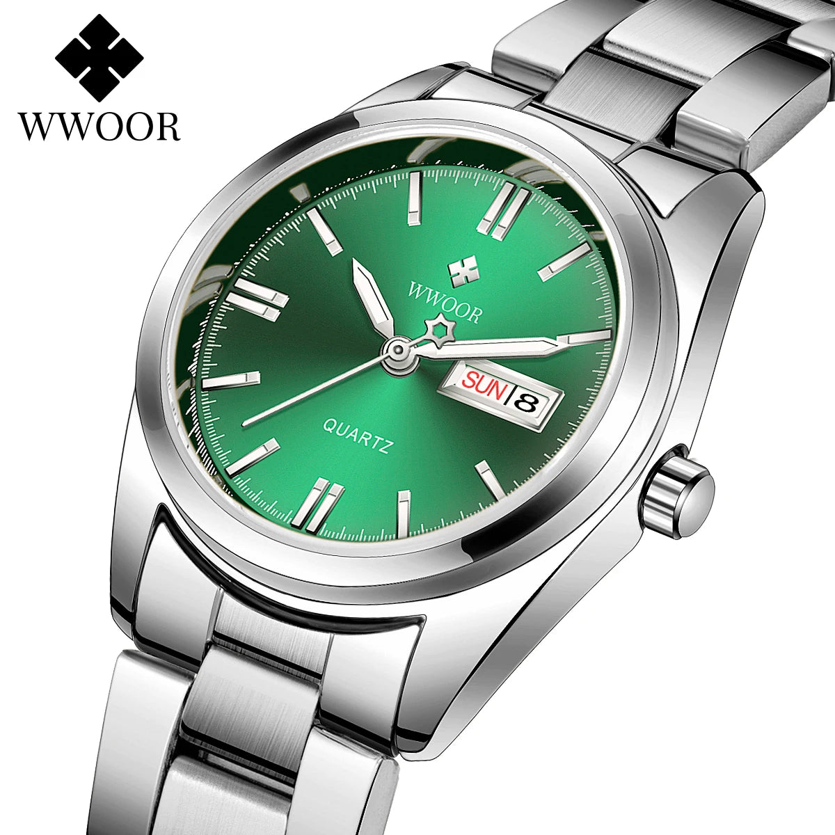 WWOOR Watch For Women Fashion Stainless Steel Ladies Quartz Watches Top Brand Luxury Waterproof Woman's Wrist Watch Reloj Hombre