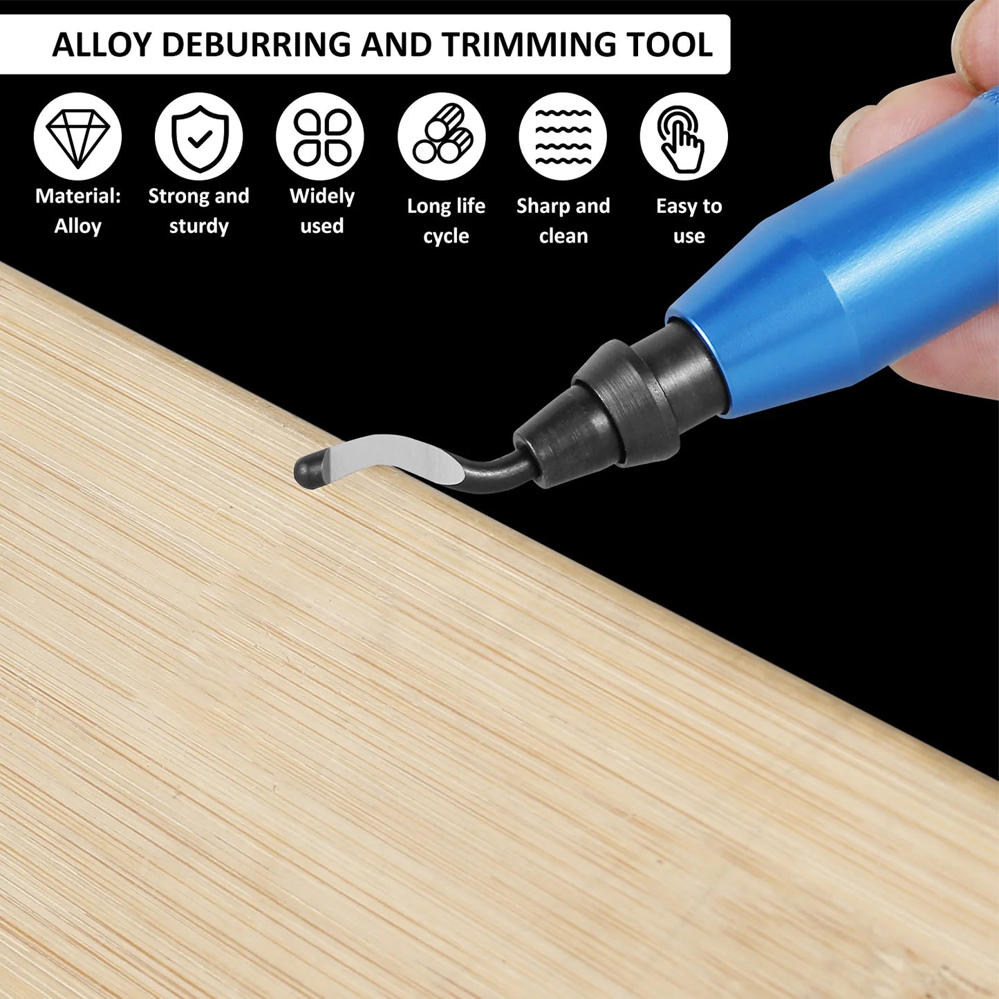 Hand Metal Deburring Tool Kit Router Bit Rotary Deburr Blades Precision Edge Remover For Wood Plastic Aluminum Copper Steel