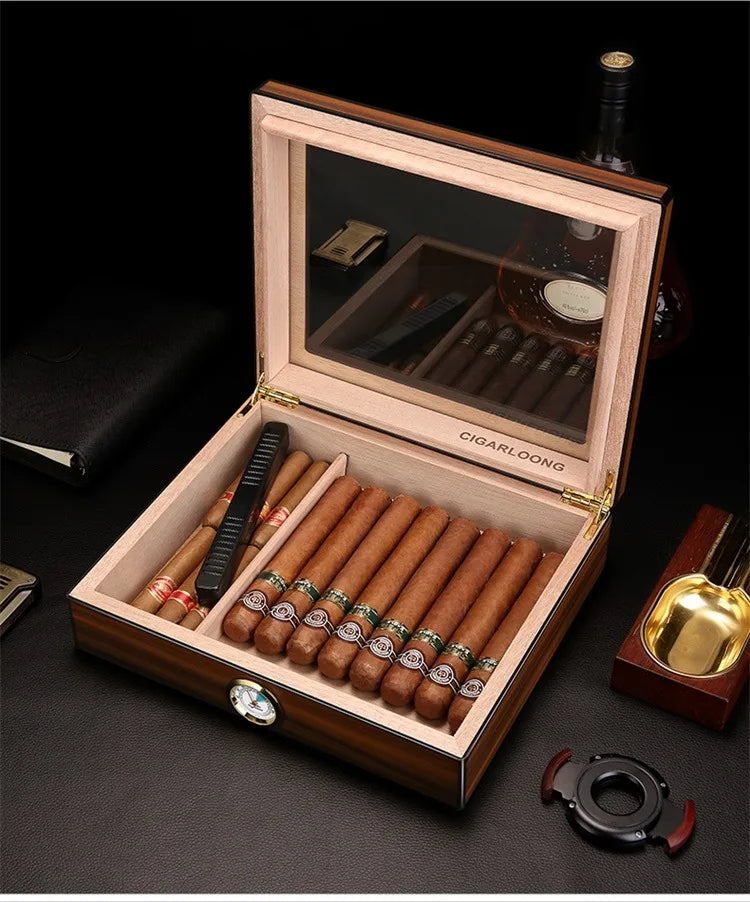 Professional Cases Cigar Humidor for Cigars Box Cigar Travel Humidors Accessories Tenbox Portable Humidifier Lighters Smoking