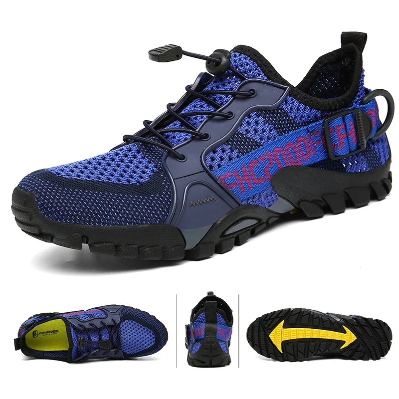 Men's Shoes Summer Breathable Mesh Outdoor Non-slip Light Walking Casual Trekking Sneakers Beach Wading Shoes Unisex Women