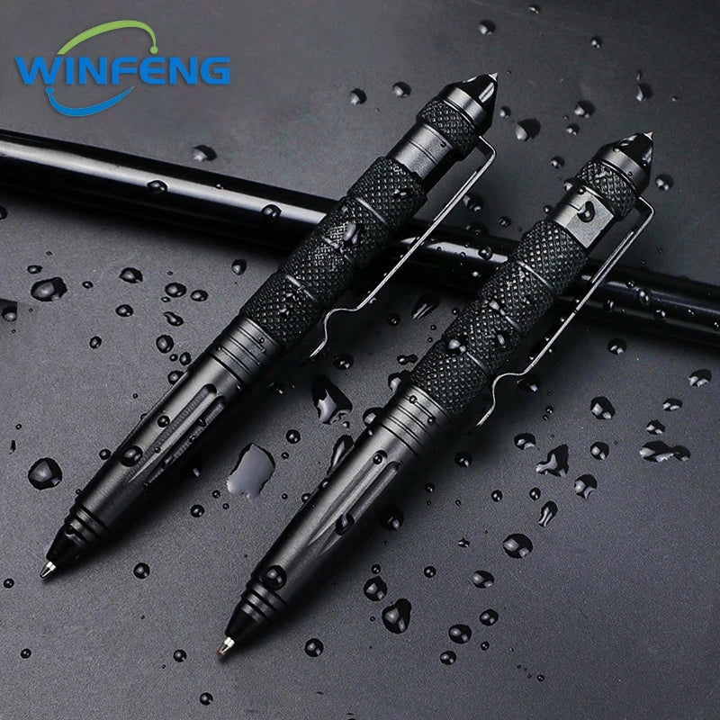 Outdoor Survival Tactical Pen Self Defense Weapons Emergency Hammer Portable Aluminium Self Defense Personal Security Tool