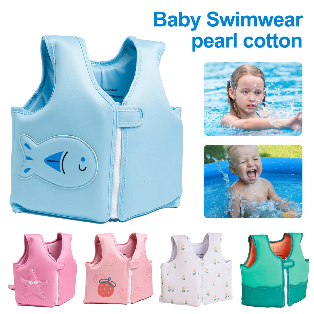 2-6 Years Old Kids Life Jacket Swim Aid Life Vest Cute Floating Vest Child Safety Barrier Kayak Beach Swimming Pool Accessories