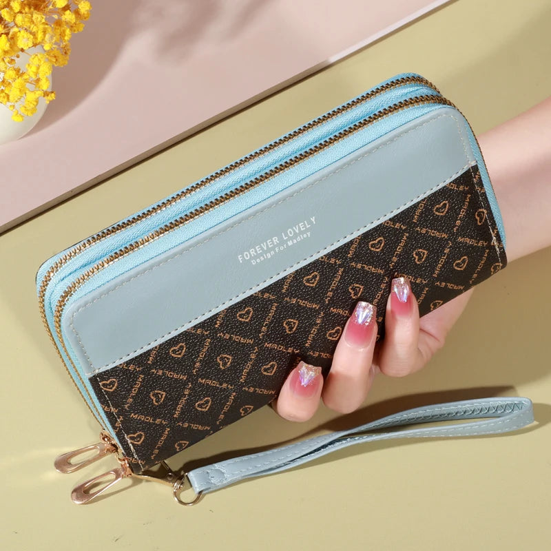 Classic Wallet, Large Capacity Clutch Purse With Zipper, Card Holder With 8 Slots And Multiple Compartments, Elegant Hand Clutch