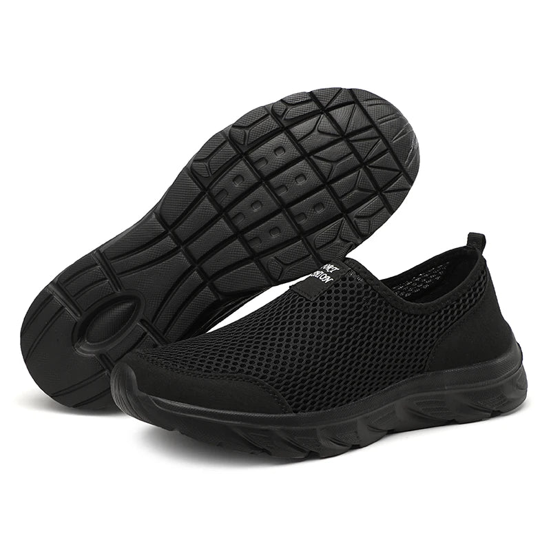 Breathable Summer Sneakers Men Casual Sport Shoes Light Weight Mesh Footwear For Running Slip On Walking Shoes