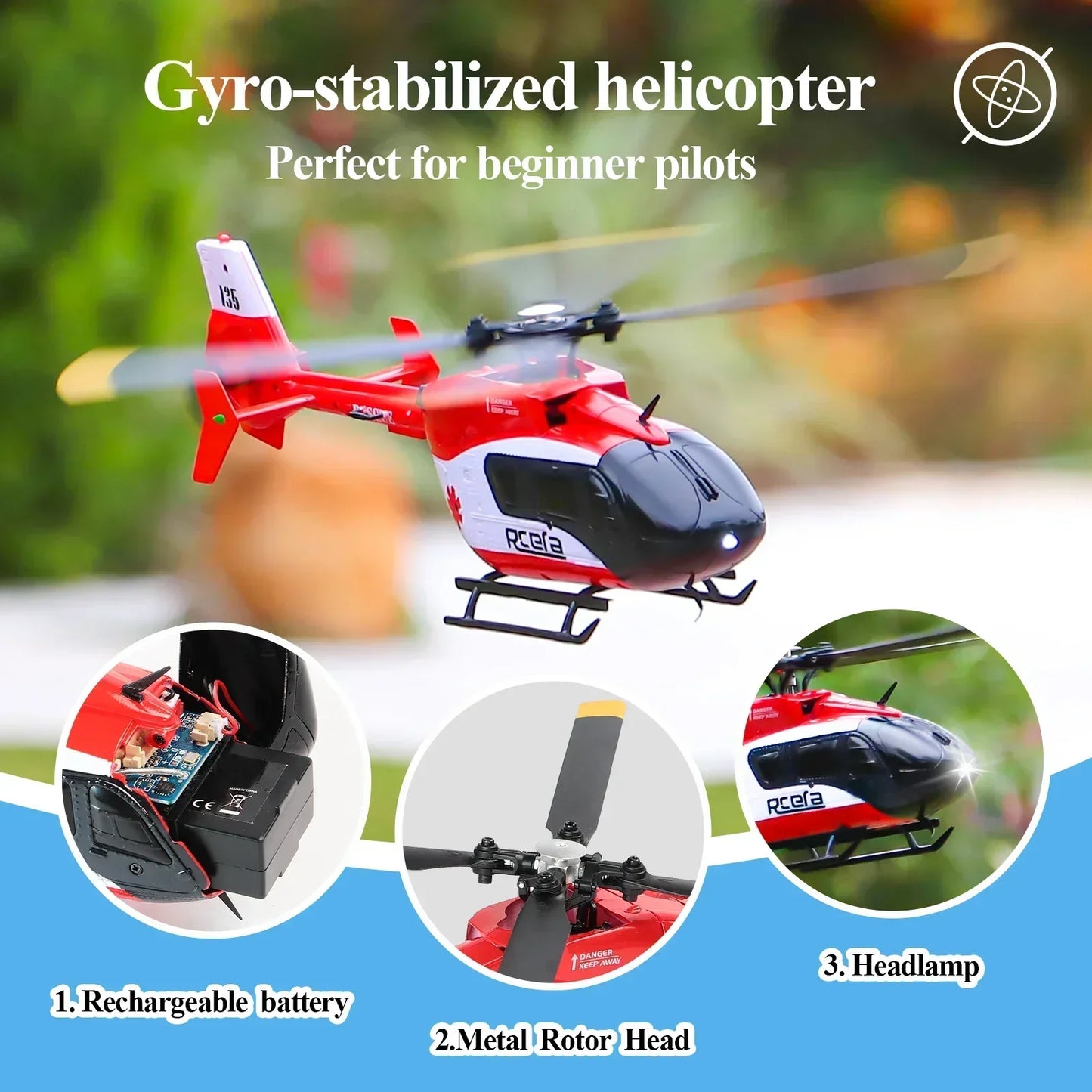 C186 Pro B105 RC Helicopter 2.4G 6G System 4CH Remote Control 6-Axis Sentry Drone RC Quadcopter Helicopter Toy Gift for Boy