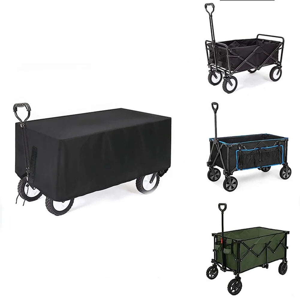 420D High Density Outdoor Waterproof Dustproof Wagons Rain Cover, Foldable Utility Cart Cover For Collapsible Wagon Carts