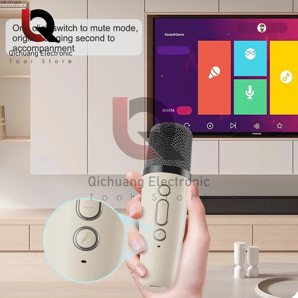 K12 Speaker High-end Bluetooth Audio Small Home KTV Karaoke Microphone Professional Children's Singing Bluetooth Speaker Column