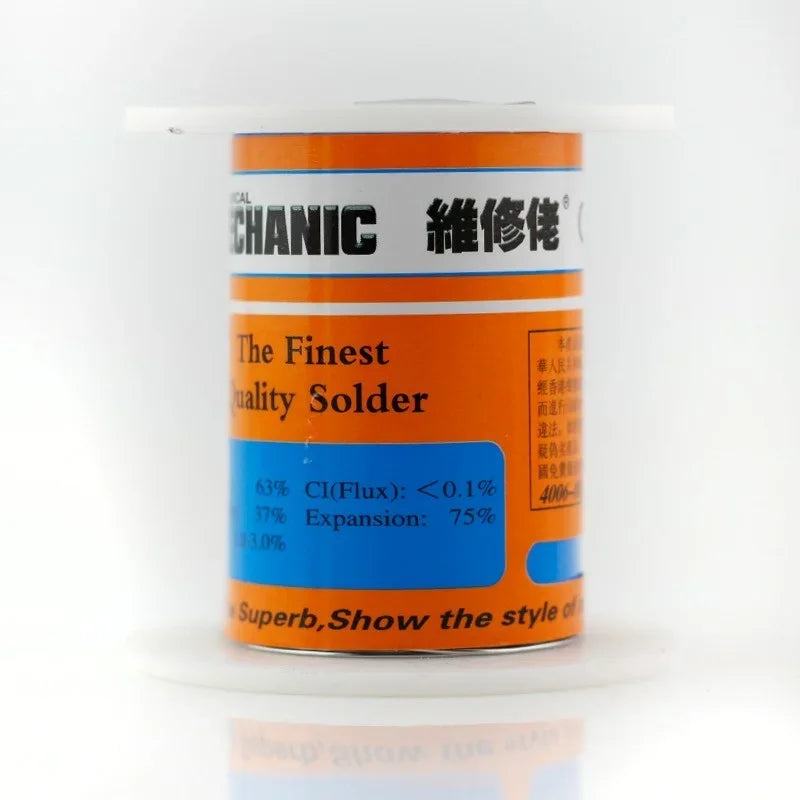 500g MECHANIC HX-T100 high purity low melting point solder wire Sn63%Pb37% 0.2/0.3/0.4/0.5/0.6/0.8/1.0/1.2mm tin 1%~3%180Celsius