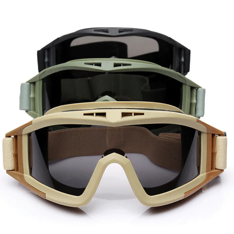 Tactical Bulletproof Goggles, Desert Locust Outdoor Goggles, Military Fans, CS Shock Resistant Sports, Off-Road