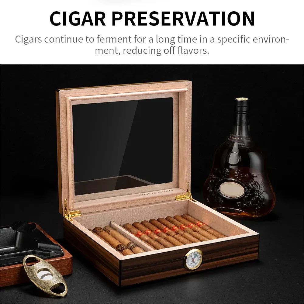 Professional Cases Cigar Humidor for Cigars Box Cigar Travel Humidors Accessories Tenbox Portable Humidifier Lighters Smoking